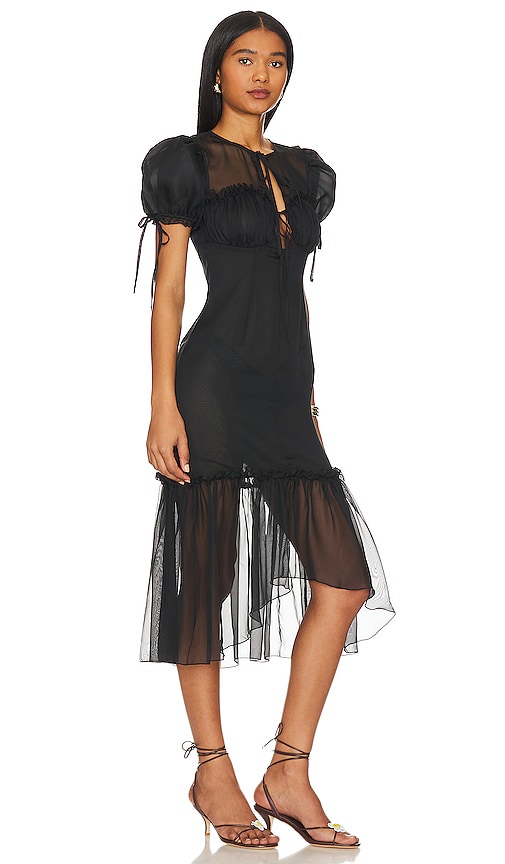 Shop Lpa Ophelia Midi Dress In Black