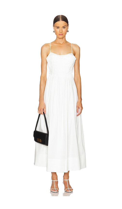 Shop Lpa Annalie Midi Dress In White