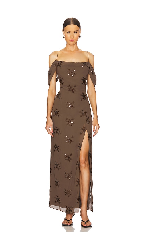 LPA YVANNA EMBROIDERED MAXI DRESS 