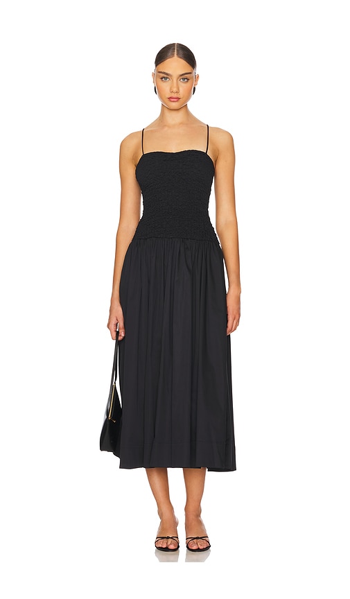 Shop Lpa Stacci Midi Dress In Black