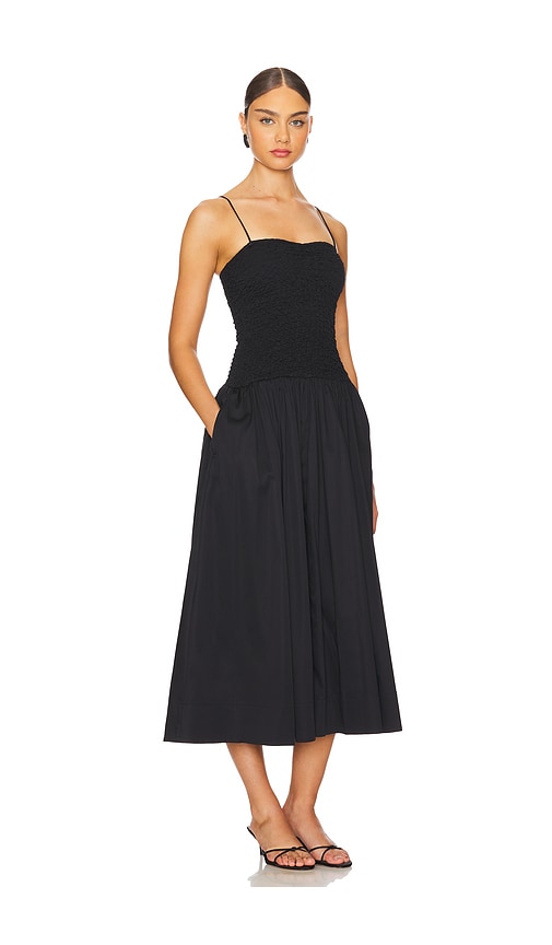 Shop Lpa Stacci Midi Dress In Black