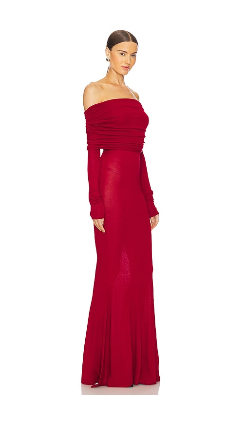 LPA Marren Maxi Knit Dress in Red