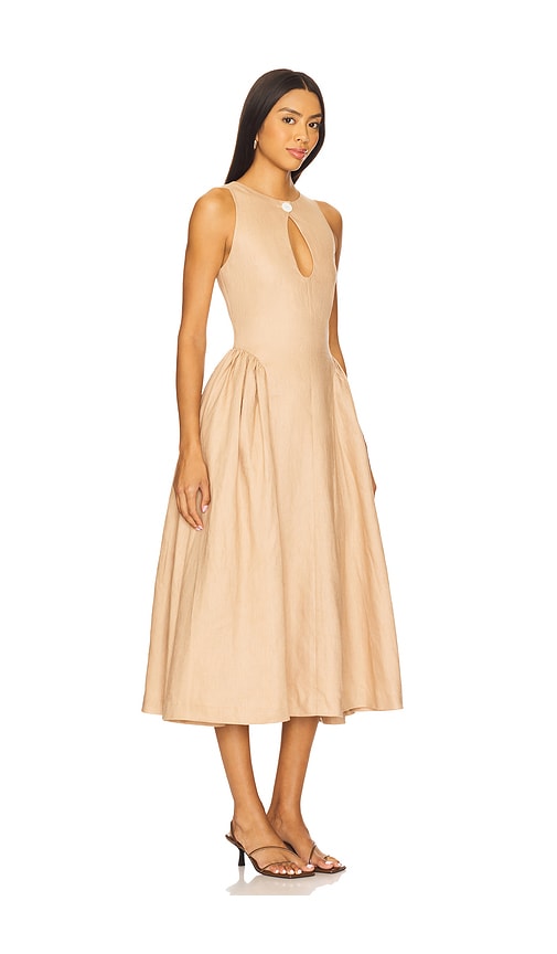 Lpa Seina Midi Dress In Brown