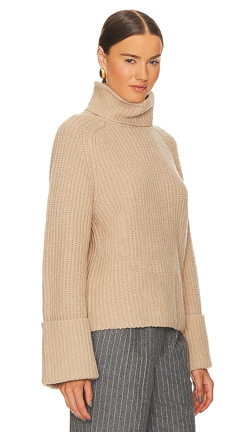 Shop Lpa Sabri Turtleneck Sweater In Tan