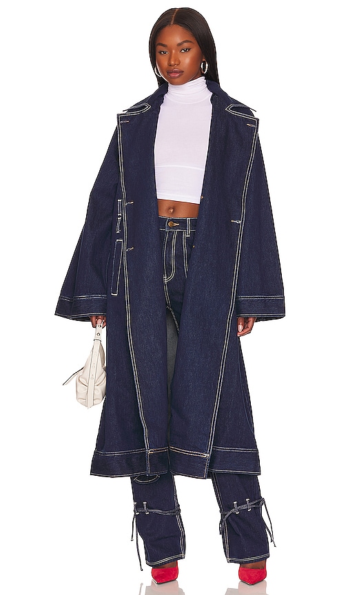 Monogram Denim Trench Coat - OBSOLETES DO NOT TOUCH 1AAWEJ