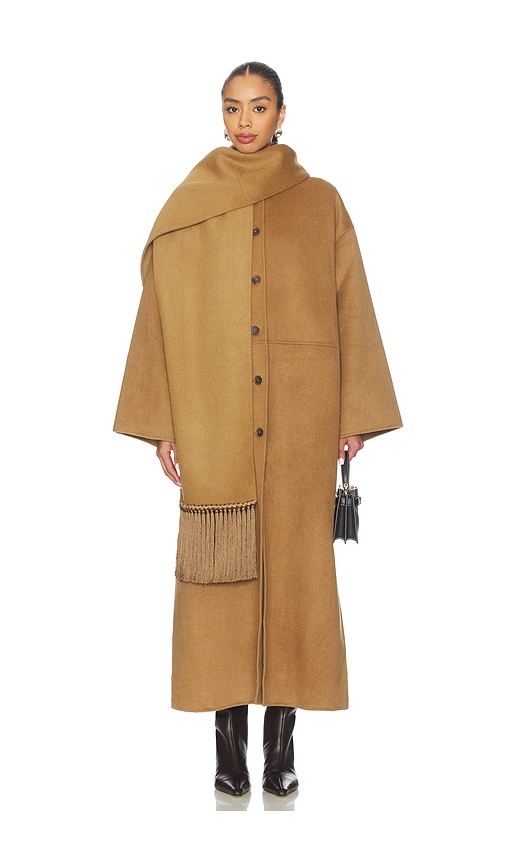 Lpa Isabel Maxi Coat In Brown