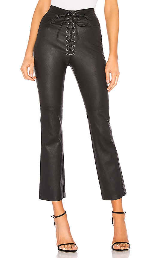 tie up leather pants