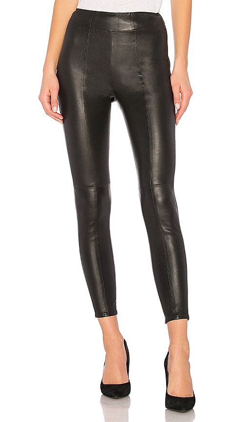 Yummie Faux Leather Leggings in Black