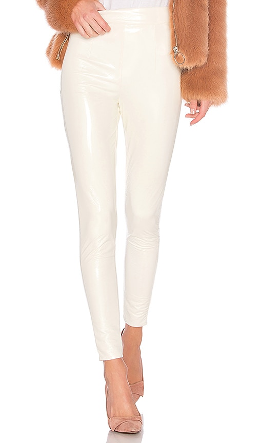 white leather legging