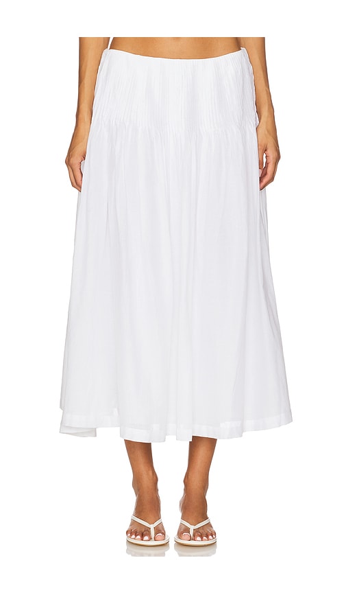 Emmy Midi Skirt in White. - size XS (also in L, M, S, XL, XXS)