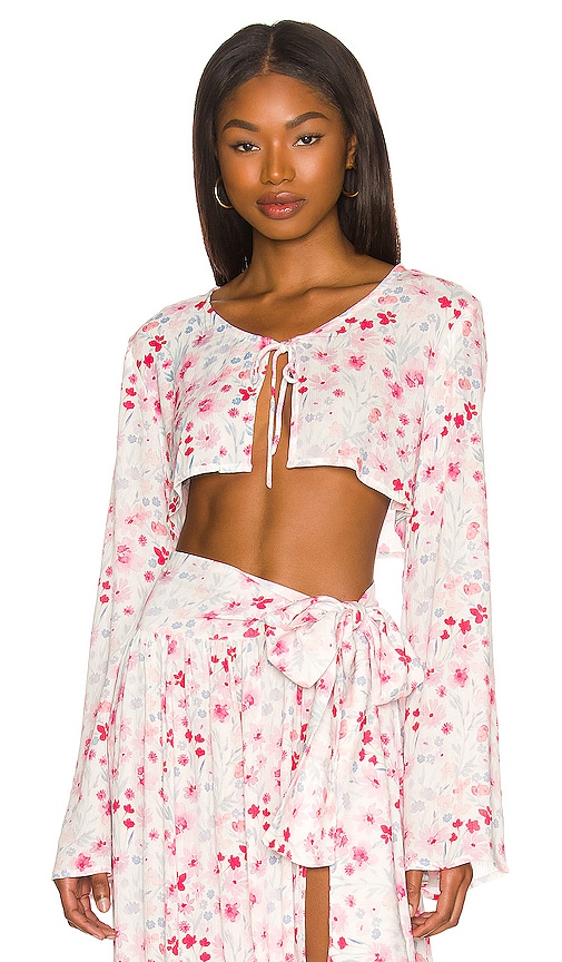 LPA Tesera Crop Top in Pink Floral | REVOLVE