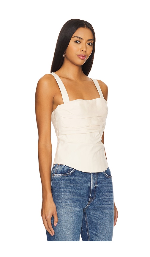 Shop Lpa Roselle Corset Top In Ivory