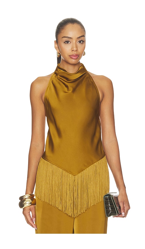 Vivian Top by LPA in Khaki Green