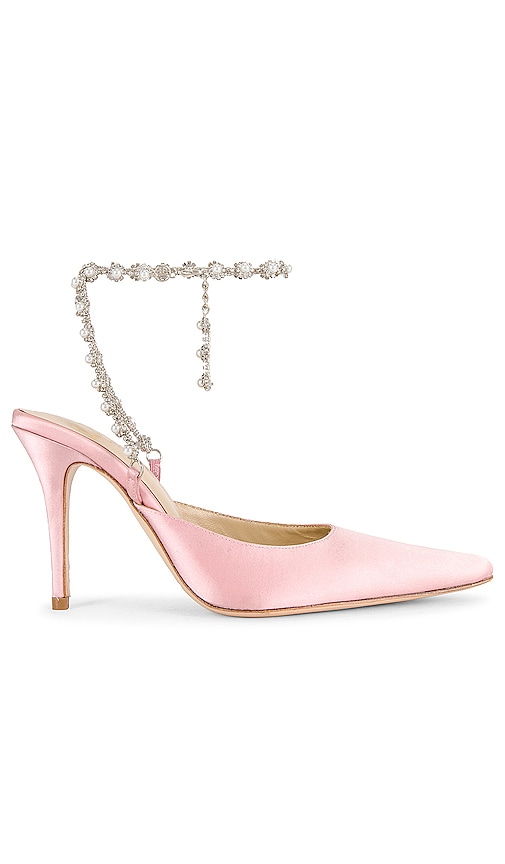 Light pink satin heels hotsell