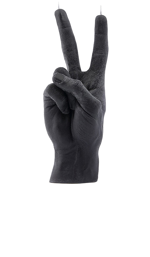 54 Celsius CandleHand Victory Peace Candle in Black