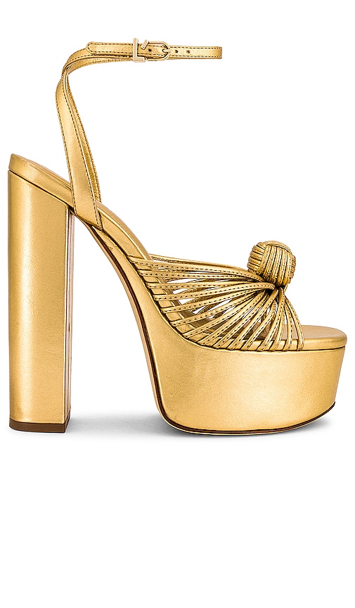 Buy London Rag Metallic Gold Triangular Block Heel Sandals 2024 Online |  ZALORA Philippines