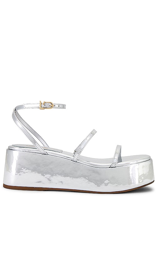 Larroude Gio Flatform in Silver