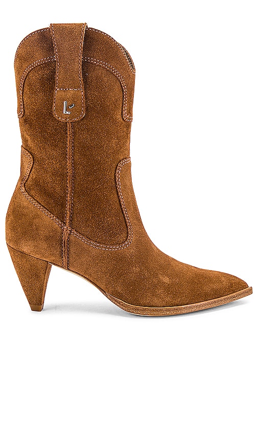 Larroude Thelma Bootie in Tobacco