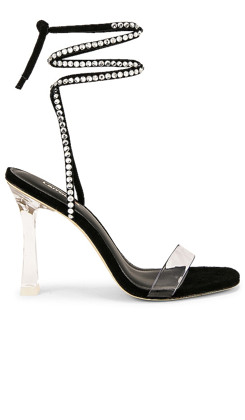 Larroude The Gloria Disco Sandal in Black