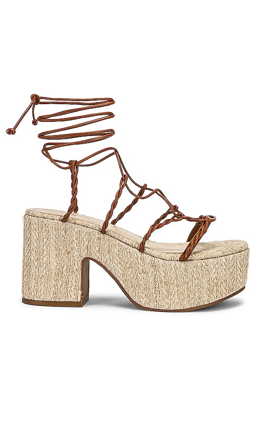 Larroude Coco Sandal in Caramel