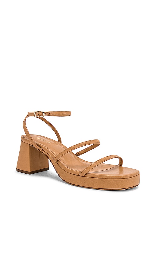 Shop Larroude Gio Sandal In Tan