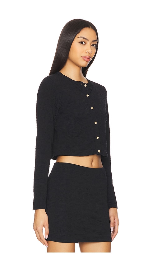 Shop La Porte Lauren Swim Cardigan In 乌黑
