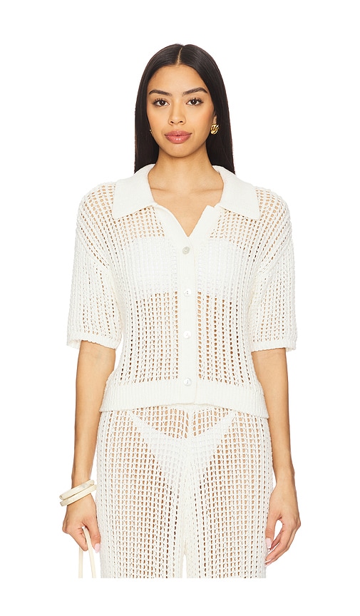 LA PORTE OPHELIA WINDOWPANE KNIT TOP