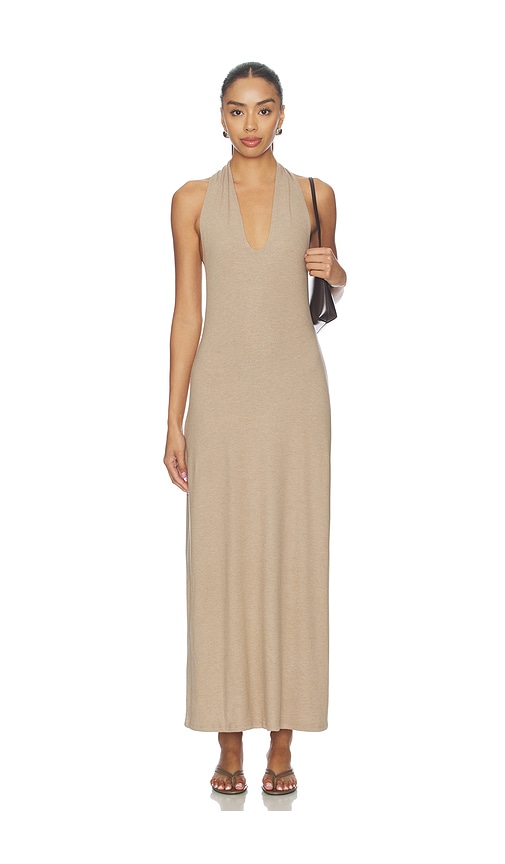 LESET Lauren Halter Maxi Dress
