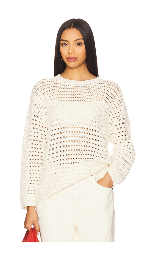 Lucy Oversized Crew Pullover in Cream. - size XS/S (also in M/L)