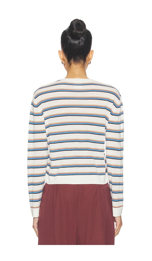  Leset Klassischer Rundhalsausschnitt Mit Streifen James In Cream,blue. Größe Xs. Also In S, M. 