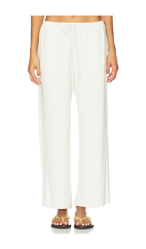 Leset Lauren Crop Drawstring Pant In White