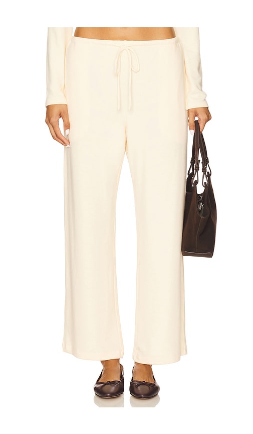 Leset Lauren Crop Drawstring Pant In Neutral