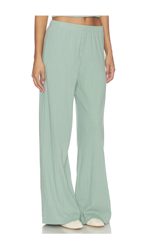 Leset Pointelle Boxer Pant In Blue