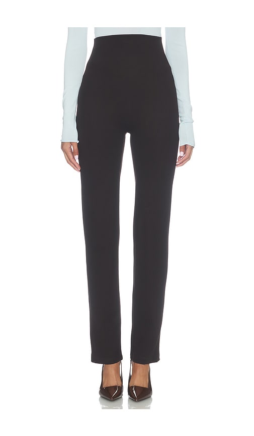 Leset Rio High Waist Straight Pant In 巧克力色