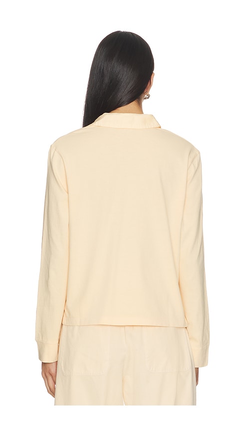  Leset Margo Long Sleeve Polo In Lemon. Size S. Also In M. 