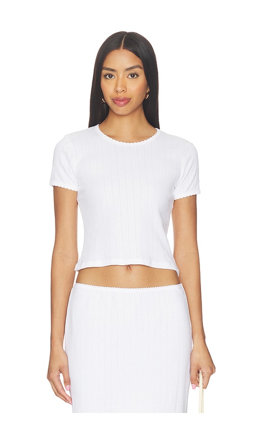 LESET Pointelle Baby Tee