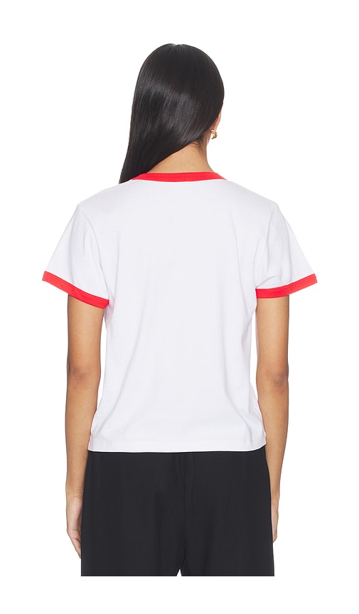  Leset Rundhalsshirt Margo In White,red. Größe Xs. Also In S. 