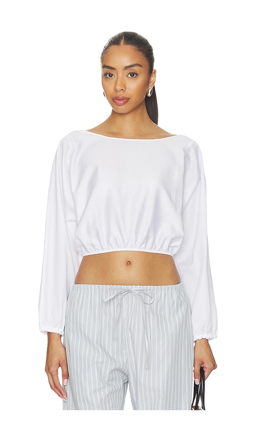 LESET Yoko Long Sleeve Blouson Top
