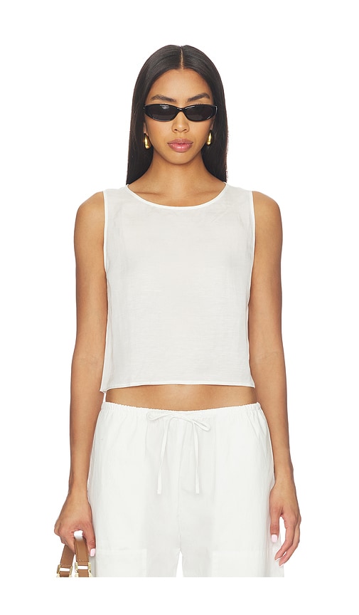 LESET Daniel Crop Sleeveless Crew