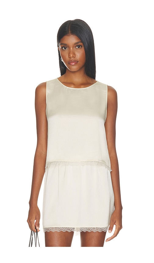 Barb Lace Crop Sleeveless Crew