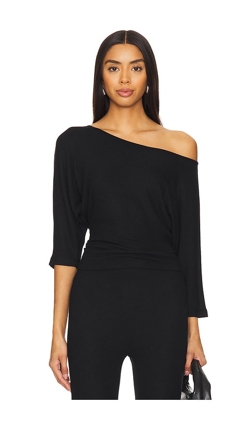 LESET Lauren Off Shoulder Top in Black | REVOLVE