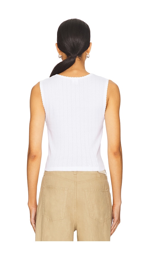  Leset Oberteil Mit Rundhalsausschnitt Pointelle In White. Größe Xs. Also In S, M, L, Xl. 