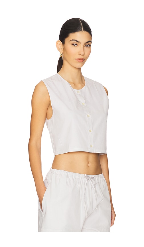Yoshi Crewneck Vest Top in Cream. - size XL (also in M, S, XS)