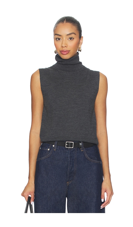 Leset James Sleeveless Turtleneck In Gray