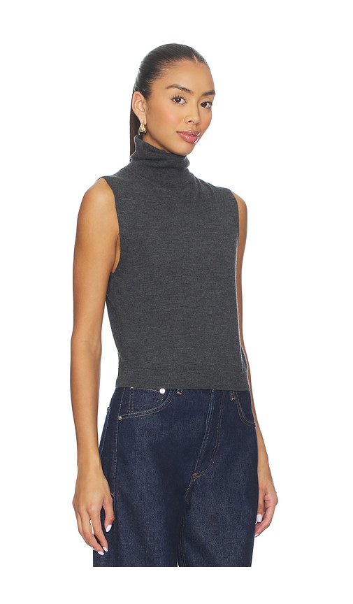 Leset James Sleeveless Turtleneck In Gray