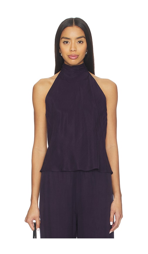 Leset Kim Halter Top In Purple