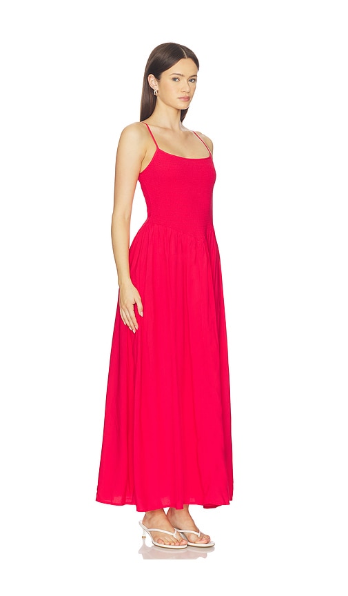  Lspace Misha Midi Dress In Red. Size S. Also In Xs, M. 