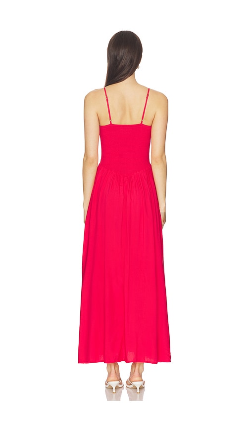  Lspace Misha Midi Dress In Red. Size S. Also In Xs, M. 