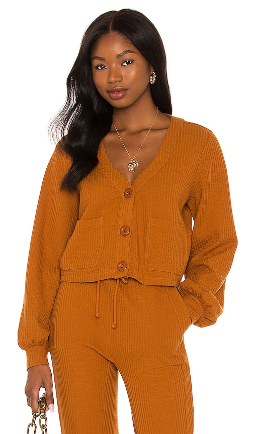 L*SPACE Romy Terry Sweater in Amber