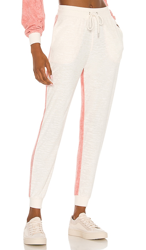 LSPACE Back At It Terry Pant in Primrose & Cream